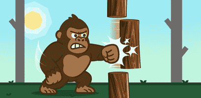 Griesgrämiger Gorilla